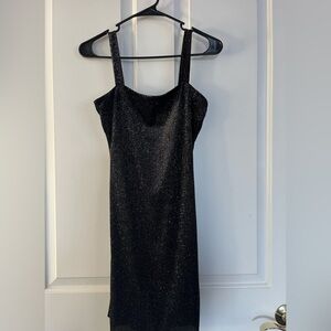Elegant Black Glitter Dress